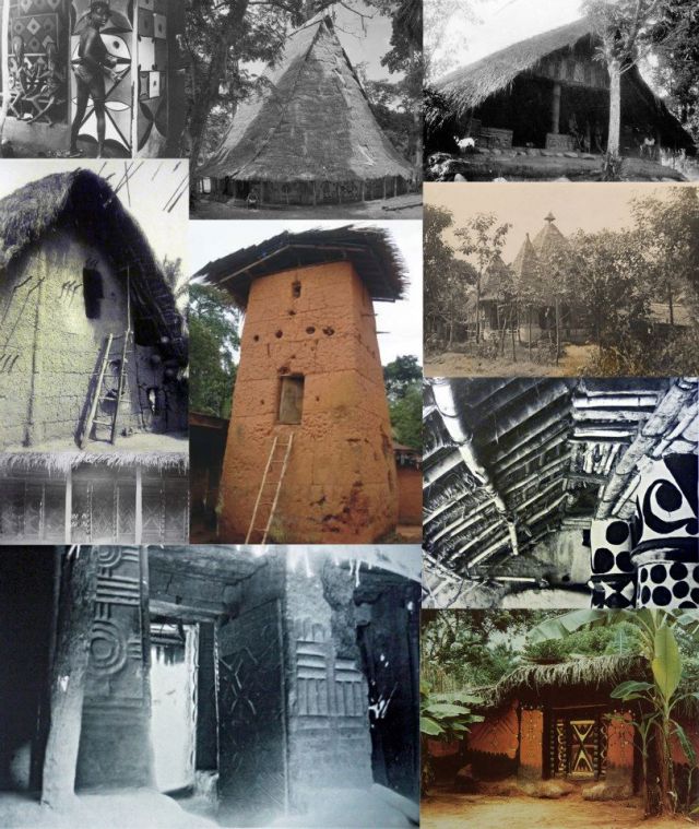 Montage of Igbo traditional architecture